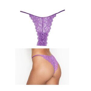 ❤️❤️❤️Victorias Secret Panty Sz XL Dream Angels Brazilian Solid Purple lace mesh